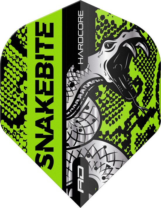 Reddragon Snakebite Hardcore Coiled Snake Dart Flights - Groen van Reddragon