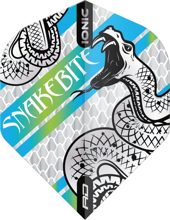 Reddragon Snakebite Ionic Coiled Snake Dart Flights - Blauw van Reddragon