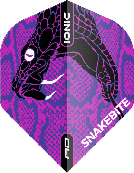 Reddragon Snakebite Ionic Snake Head Dart Flights - Paars van Reddragon