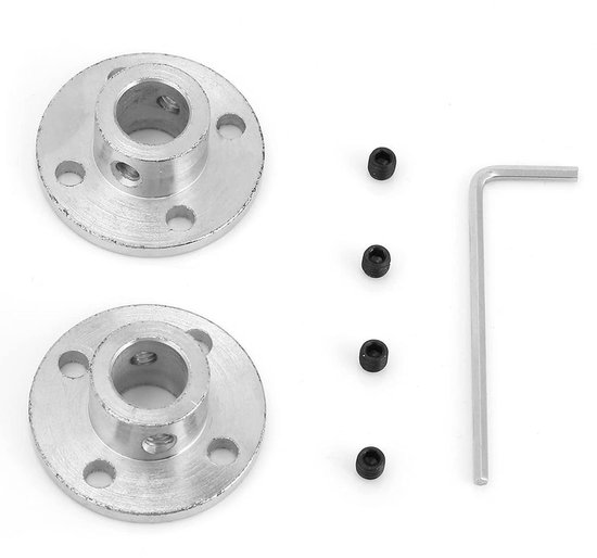 Rigid Clutch Motor Shaft Connector - 2 Stuks Flens M4 met 10mm Binnen- en 16mm Buitendiameter voor Motor en Lager Fitting