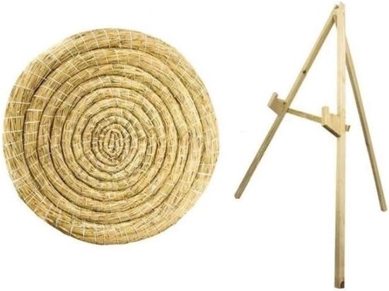 Ronde stro schijf - Boogschiet doel - Boogschieten oefenen - Niet schadelijk voor pijlen - 80 cm van Merkloos