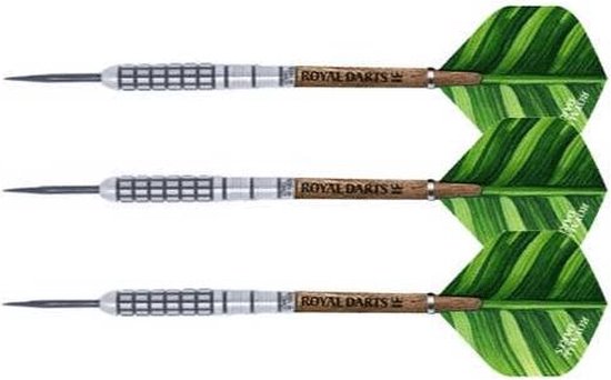 Royal Darts Green Line steeltip dartpijlen 21 gram tungsten set. van Merkloos