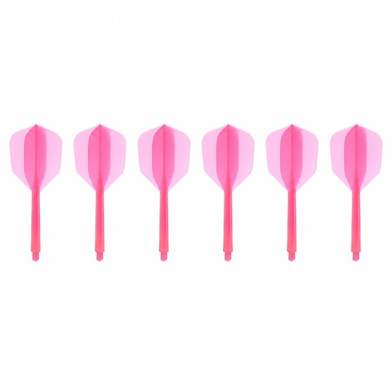 Roze transparant dart flights k flex flights set unisex 6 stuks geïntegreerde shaft flight wings 2BA standaard vorm kunststof van NUVEX
