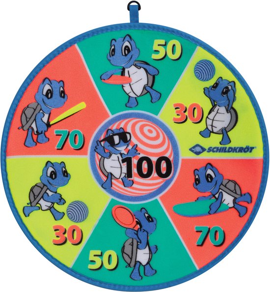 Schildkröt soft dart spel set met klittenband schijven en ballen.