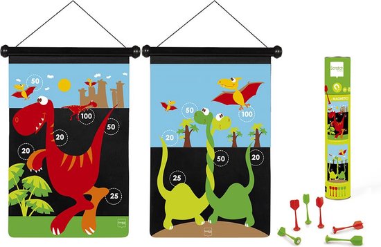 SCRATCH Magnetische Darts - Dinosaurus - 36X55Cm - 2-Zijdig - 5+