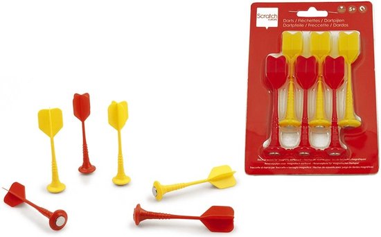SCRATCH Magnetische Darts - Set Rood-Groen - Set Van 6 Stuks - 5 Jaar