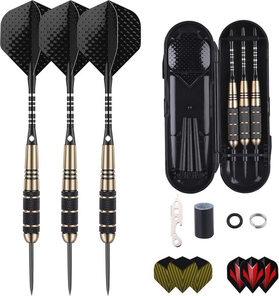 Set van 3 professionele dartpijlen met accessoires en aluminium schachten van Bull's.nl