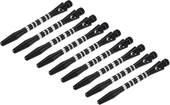 Set van 9 Middelgrote Aluminium Dartpijlen Shafts met 2BA Schroefdraad - Geschikt voor Steeltip Darts