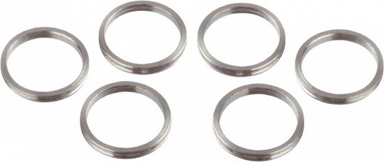shaft rings aluminium zilver 6 stuks van EasyToys