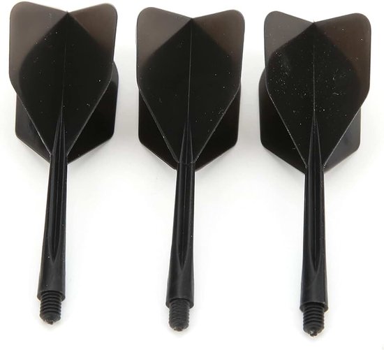 Shafts en Flights, Dart Shafts en Flights Geïntegreerde Dart met 3 X Geïntegreerde Dart en Flights voor 2BA Draaddiameter Dart Barrels(zwart)