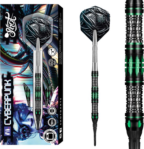 Shot AI Cyberpunk 90% Soft Tip - Dartpijlen van Shot!