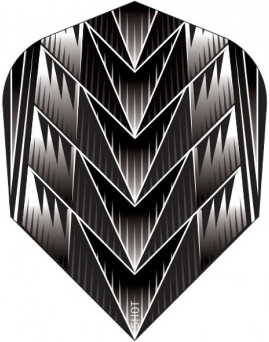 Shot Branded Std.6 Tribal Weapon Black - Dart Flights van Merkloos