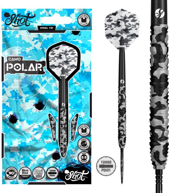 Shot Camo Polar Turbo Point 95% - Dartpijlen van Shot!