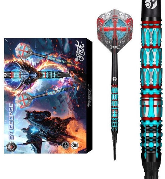 Shot Future Knights St George 95% - Soft Tip Dartpijlen van Shot!