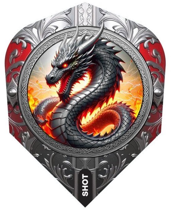 Shot Future Knights The Dragon NO6 - Dart Flights van Merkloos