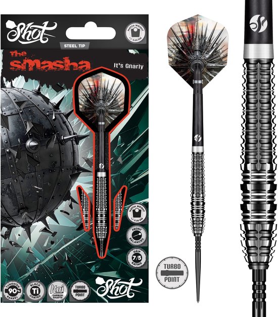 Shot Gnarly Smasha Turbo Point 90% - Dartpijlen van Shot!