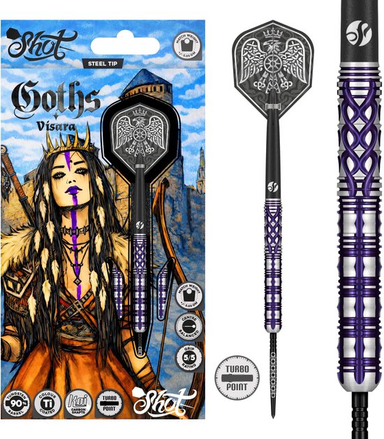 Shot Goths Visara Turbo Point 90% - Dartpijlen