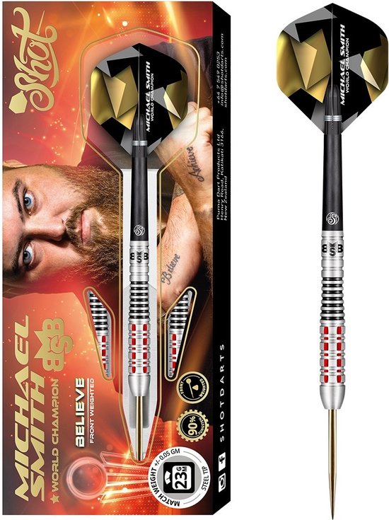 Shot Michael Smith Believe 90% - Dartpijlen - 22 Gram van Shot!
