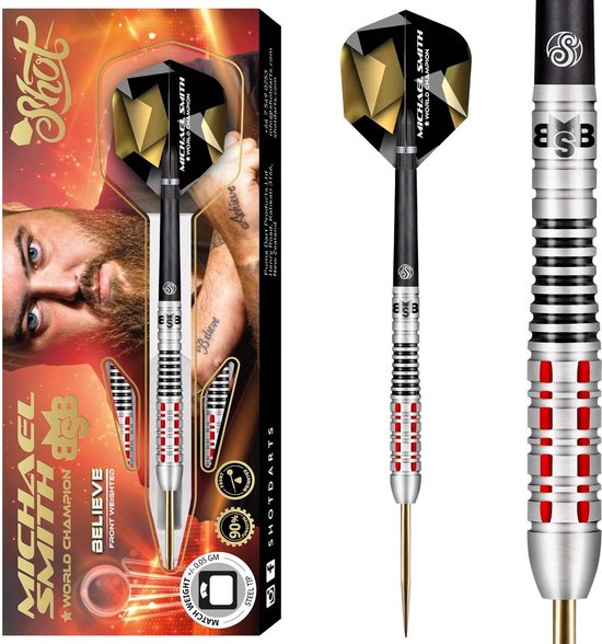 Shot Michael Smith Believe 90% - Dartpijlen - 23 Gram van Shot!
