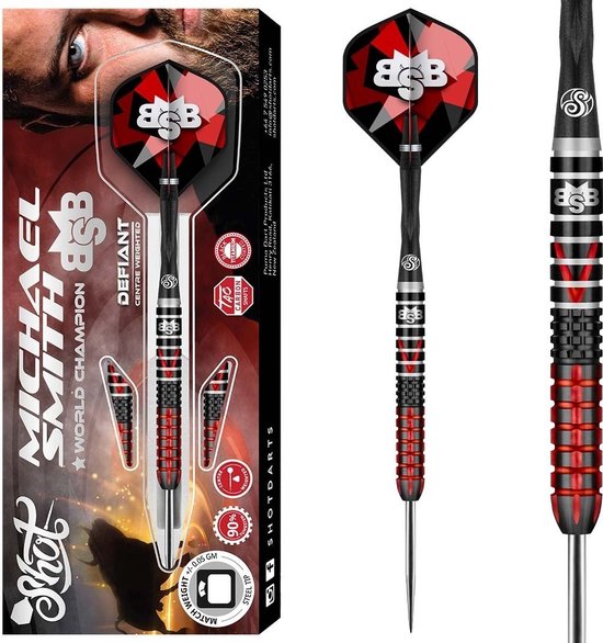 Shot Michael Smith Defiant 90% - Dartpijlen - 23 Gram van Shot!