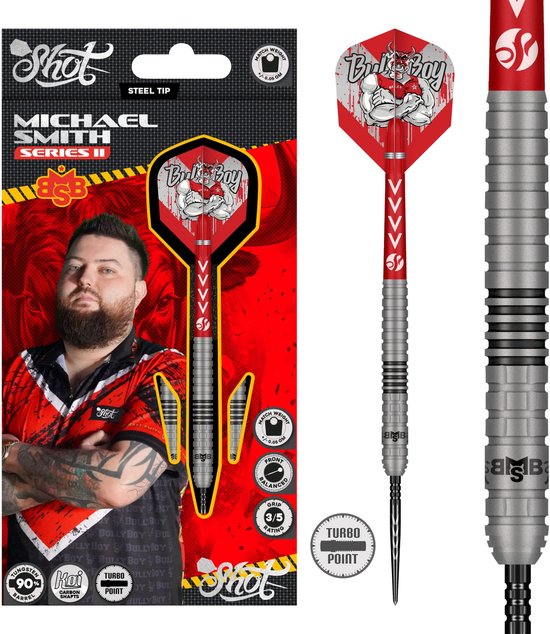 Shot Michael Smith Series II Turbo Point 90% - Dartpijlen