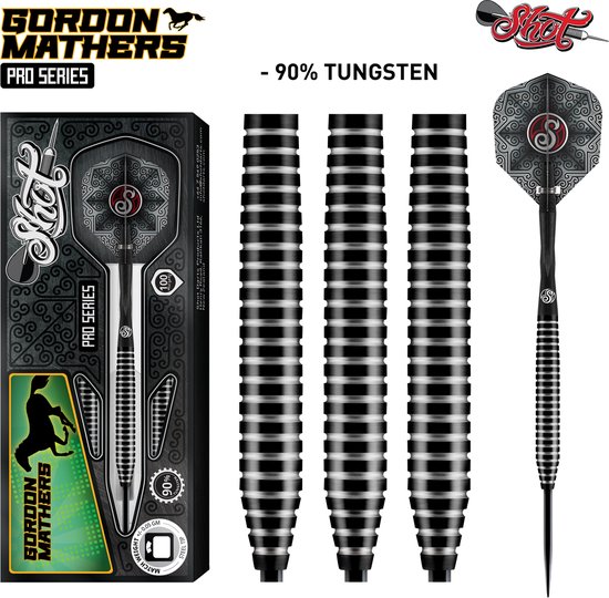 Shot Pro Series Gordon Mathers 90% 20g Steeltip Dartpijlen