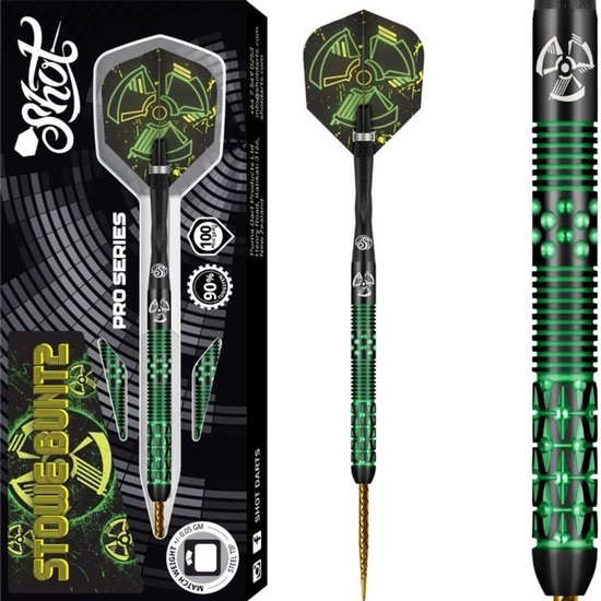 Shot Stowe Buntz V2 Black 90% - Dartpijlen van Merkloos