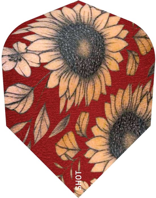 Shot Sunflower Std.6 - Dart Flights van Merkloos