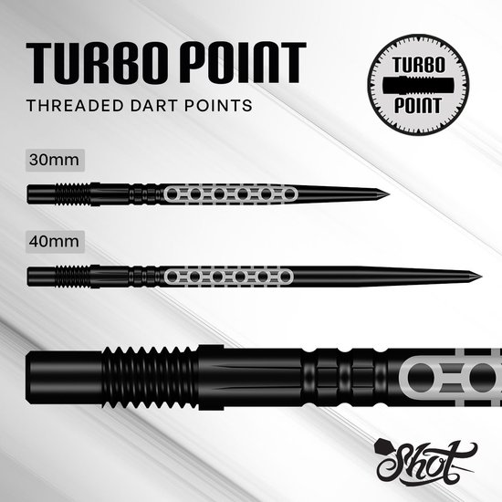 Shot Turbo Points Goths Black 30 mm