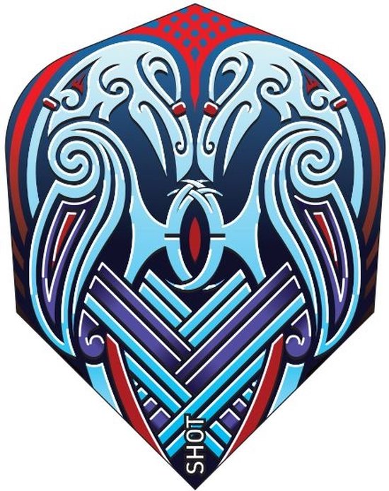 Shot Viking Raven Blue Std. - Dart Flights van Merkloos