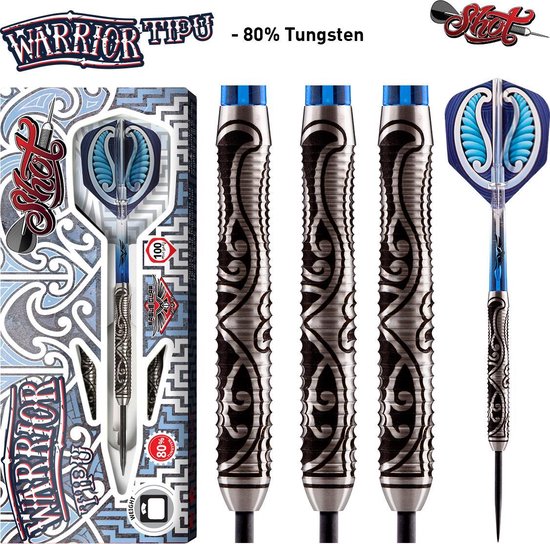 Shot Warrior Tipu 80% - Dartpijlen 21 Gram van Shot!