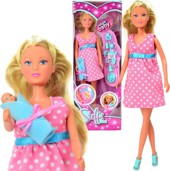 Simba Doll Steffi Love Zwangere Gelukkige Moeder Accessoires van Simba