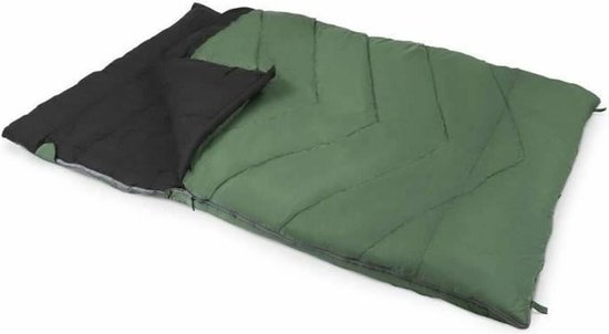 Slaapzak - KAMPA - Groen 12 Dubbel - 2 personen - 2,25 mx 1,5 m - Rood van Kampa