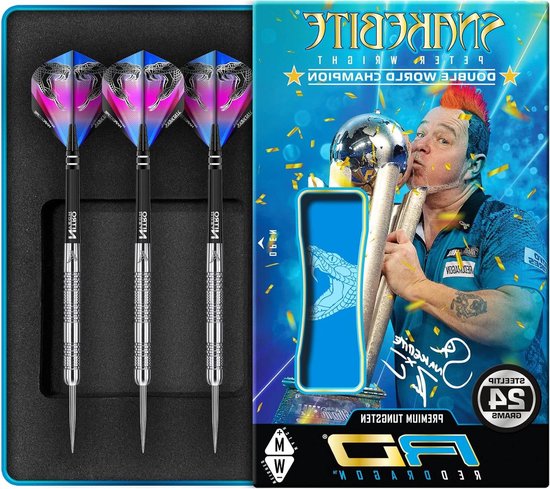 Snakebite Euro 11- 20 of 24 Gram Steeltip Tungsten Dartpijlen - Professioneel Darten met Flights en Shafts van Red Dragon