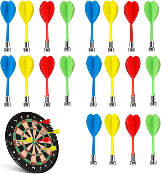 SnelShoppen - Magnetic Dart Arrows 20 Stuks Magnetische Pijlen Voor Binnen Spel Target Accessoires Voor Gezinnen, Arcade Bars, Feest, Kinderen van Snelshoppen