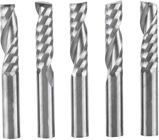 Solidchoice - Set van 5 CNC Freesbits met 6mm Shank van Tungsten Carbide van Solidchoice
