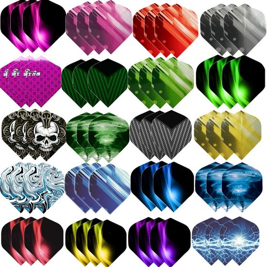 Solidchoice - Set van 60 Dart Flights in Diverse Kleuren en Stijlen van Solidchoice