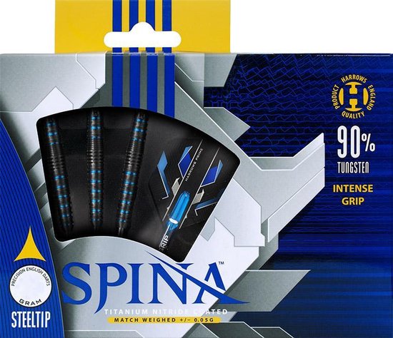 SPINA STEELTIP 90% 21GR BLUE/BLACK van Target