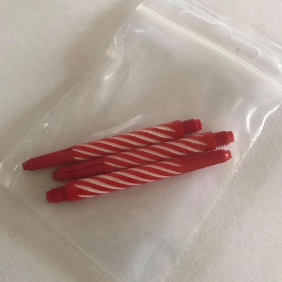 Spiroline Shafts Medium Rood/Wit 3 stuks 49mm van Harrows
