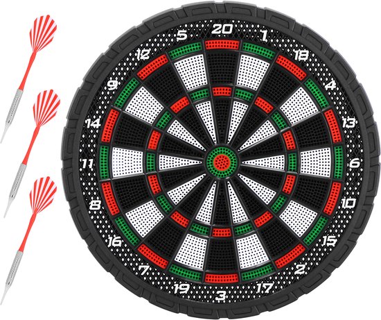 Spokey NARVI Dartbord - met 3 darts - kunststof punten - extra verwisselbare tips