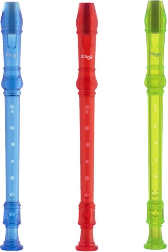 Stagg blokfluit kunststof rood (Barok) van Stag