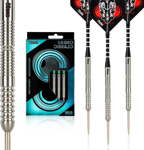 Stalen Darts Set - Pijltjes Set - Precisie Werpen - 90% Tungsten - 23 gram - Zilver van Merkloos