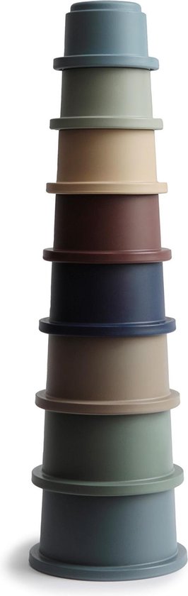 Stapeltoren - Mushie - stacking cups - stapelbekers - forrest van Mushie