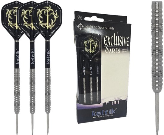 Steeldartpijlen Keltik Corvin 22g Silver â€“ 90% Tungsten