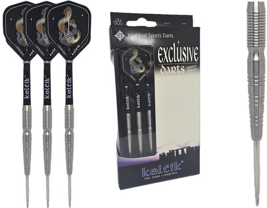 Steeldartpijlen Keltik Darian 23g Silver â€“ 90% Tungsten