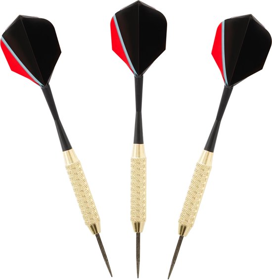 Steeltip Dartpijlen 18 gram - set van 3 pijlen - Dart pijlen - Inclusief shafts en flights - Dart Bord van Merkloos