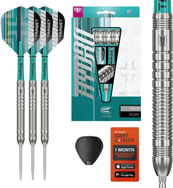 Target Darts Hydro Steel Tip Dartset 22G Barrel 03 - 90% Tungsten - Swiss Point Technologie - Pro Grip Shafts - Pro Ultra Flights - Rechte Barrel - Compleet met Accessoires van Merkloos