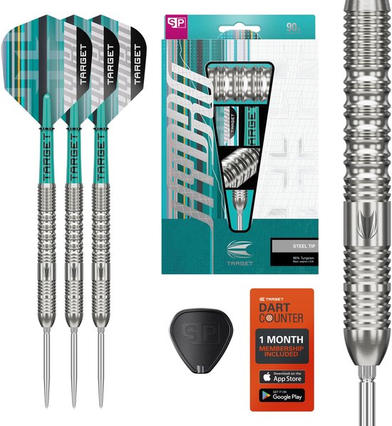 Target Darts Hydro Steel Tip Dartset 24G Barrel 01 - 90% Tungsten - Swiss Point Technologie - Pro Grip Shafts - Pro Ultra Flights - Inclusief Swiss Point Tool en DartCounter App van Merkloos