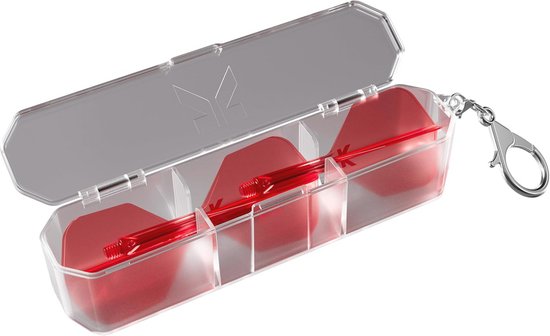 Target Darts K Flex Flights Storage Case | Stores Set van 3 Kflex Flight en Shaft System | K-Flex Houder, K Case, Dart Accessoires Koffer, Harde Opbergkoffer met Sleutelhanger van Target Darts