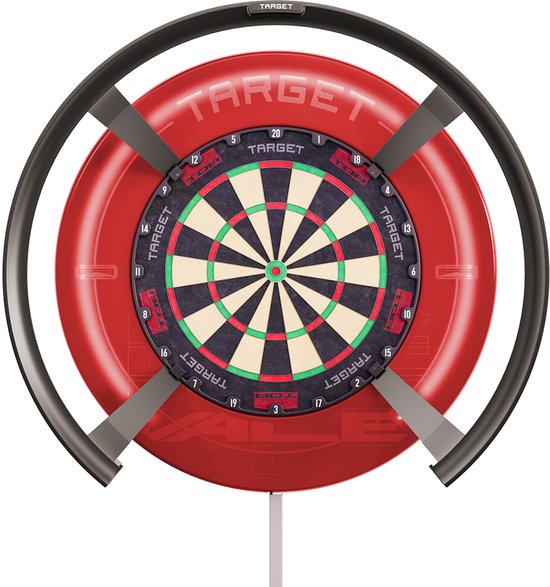 Target Darts Omni Dartbord Auto Score Ring met LED Verlichting - 4 HD Camera's voor Nauwkeurige Score Berekening - Inclusief DartCounter App - Magnetische Bevestiging - Compleet Pakket